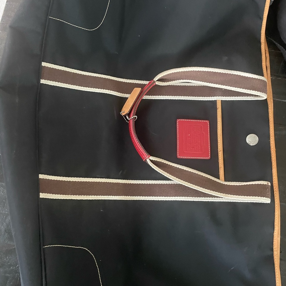 Stylish Black and Brown Coach Bag